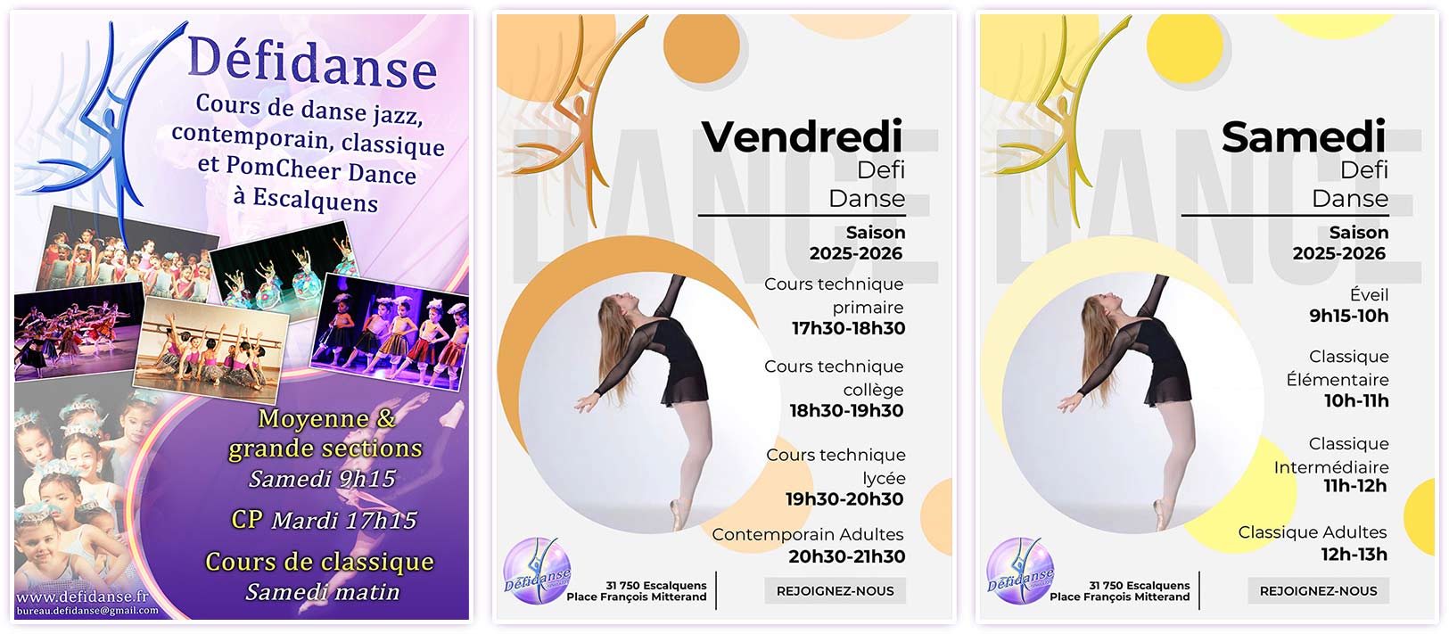 Cours de danse Jazz, classique et contemporain